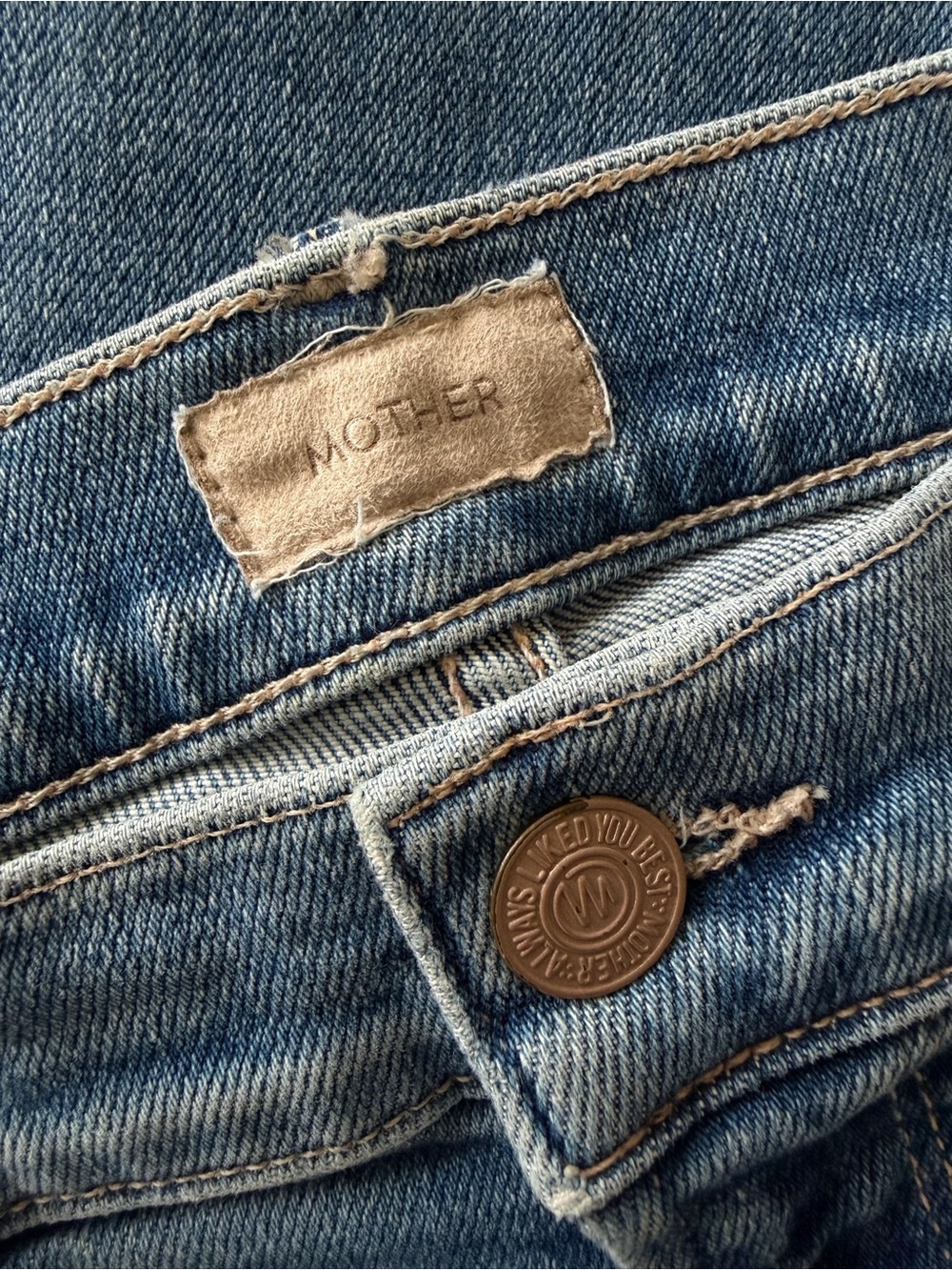 MOTHER Mid Rise Dazzler Ankle Fray Jeans in Riding The Cliffside Size 29 - Picture 10 of 13